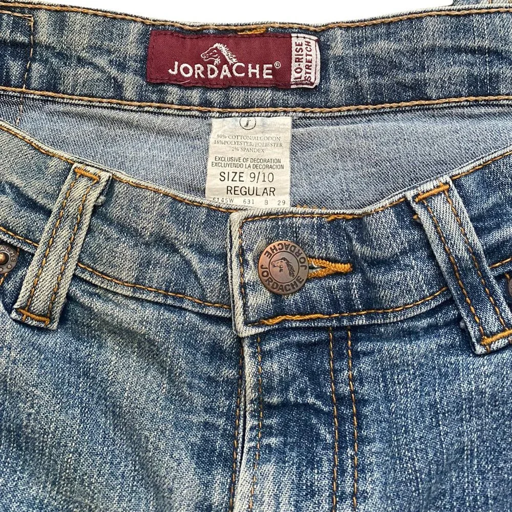 Jordache Womens Jeans size 9/10 Blue Lo-Rise Stretch Denim Zip Fly Vintage - Picture 9 of 9